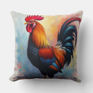 Coussin Coq fier mais brillamment exposé
