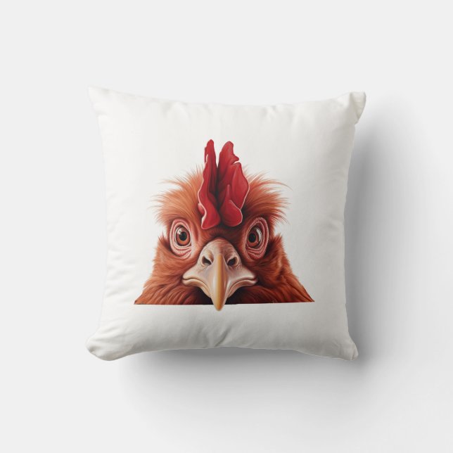 Coussin Coq qui regarde (Recto)