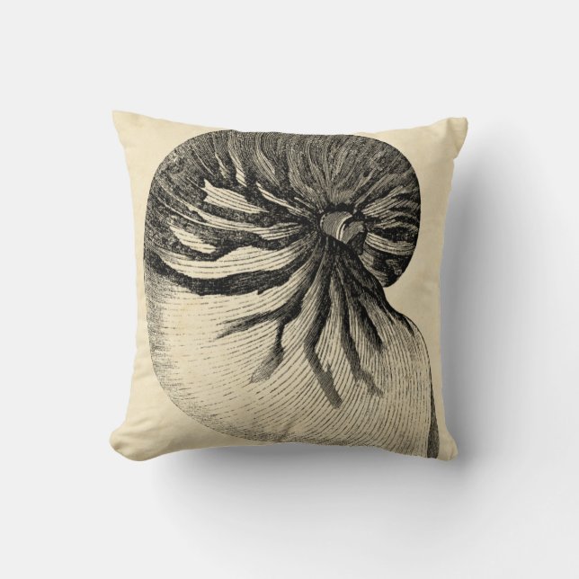 Coussin Coque conique vintage noire et blanche (Recto)