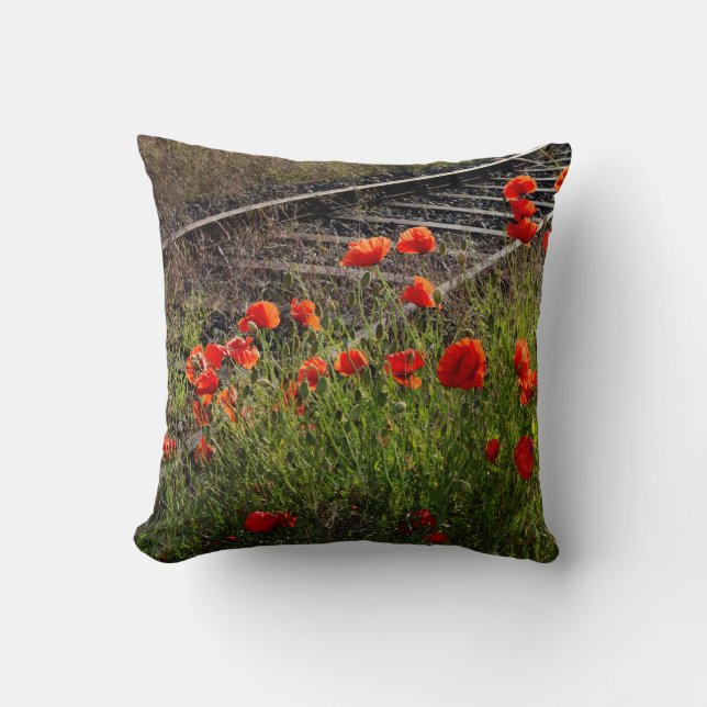 Coussin Coquelicot sauvage  (Recto)