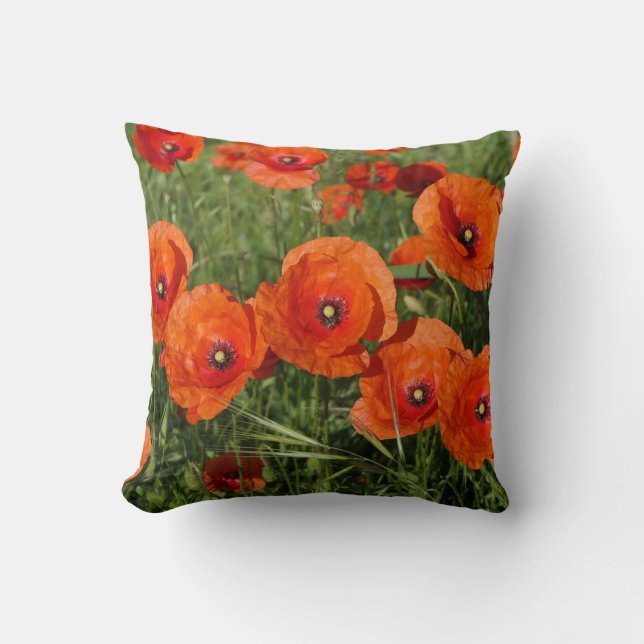Coussin Coquelicots communs (Recto)