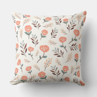 Coussin Coquelicots Rouges Scandi Rêve