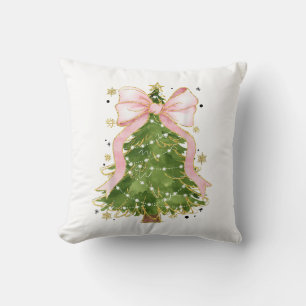 Coussin Coquette Bow Christmas Tree Vacances Fille tenue W