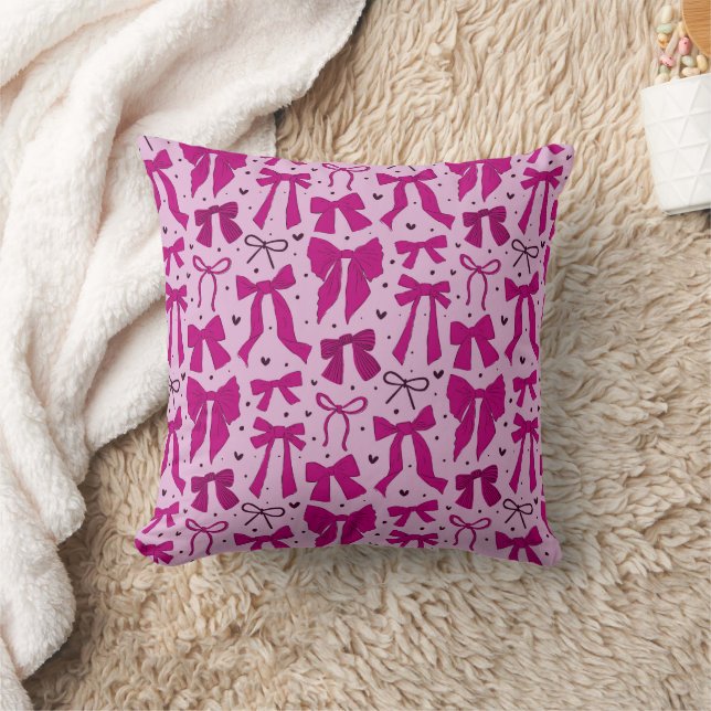 Coussin Coquette Magenta Bows (Couverture)