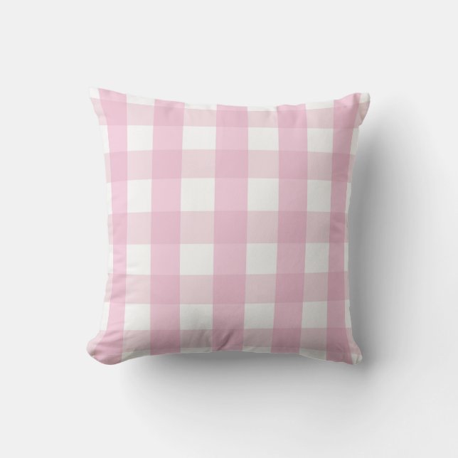 Coussin Coquette Pink Plaid (Recto)