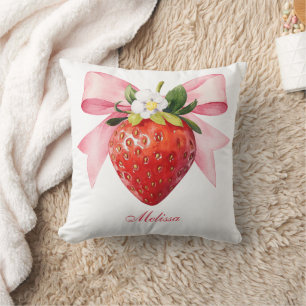 Coussin Coquette Rose Fraise