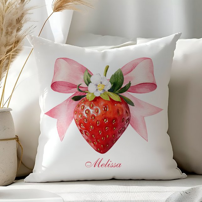 Coussin Coquette Rose Fraise (Créateur téléchargé)