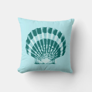 Coussin Coquillage - bleu Turquoise et aqua