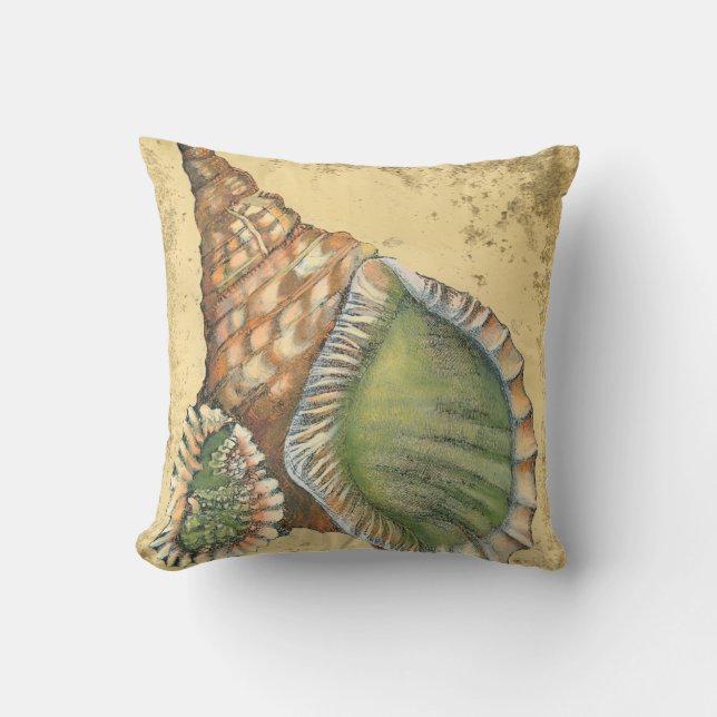 Coussin Coquillage Brown et vert (Recto)