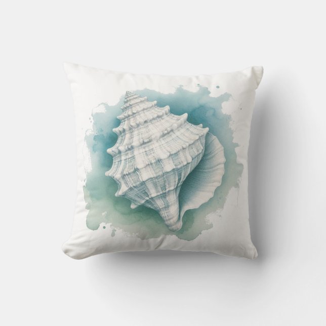 Coussin Coquillage côtier/nautique (Recto)