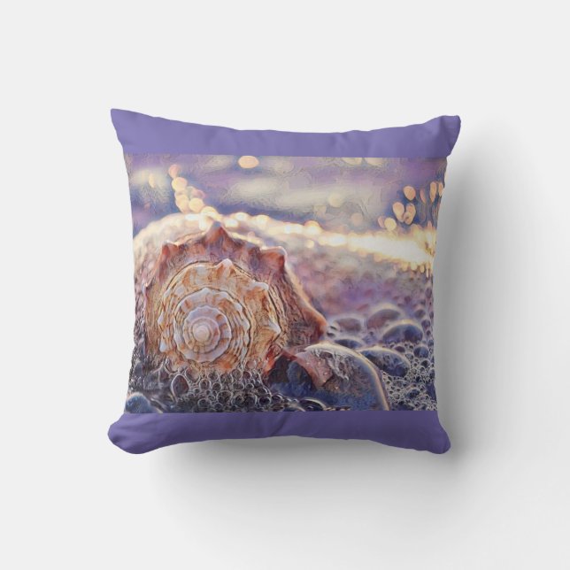 Coussin Coquillage pourpre dans la peinture marine (Recto)