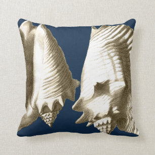 Coussin Coquillages de conque de sépia
