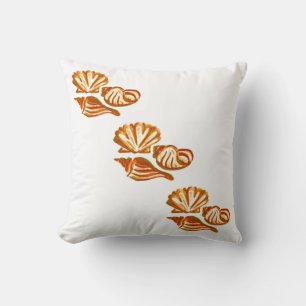 Coussin Coquillages rouges Brown