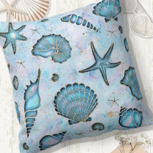 Coussin Coquillages Starfish Aquarelle Opale ID782