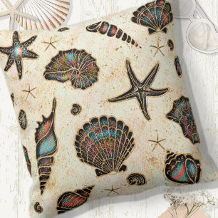 Coussin Coquillages Starfish Aquarelle Rainbow ID782