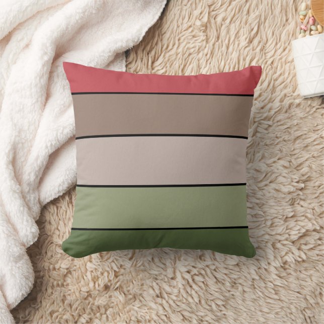 Coussin Coquille de noix de pistache verte rouge marron ra (Couverture)