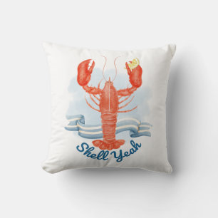 Coussin Coquille Ouais Homard / Plage côtière