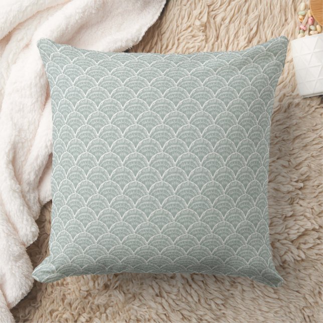 Coussin Coquille Saint-Jacques de Bayside en vert mousse (Couverture)