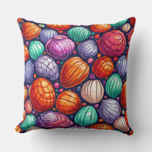 Coussin Coquilles de mer colorées