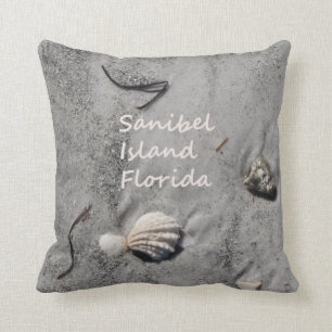 Coussin Coquilles de sable de la Floride d'île de Sanibel