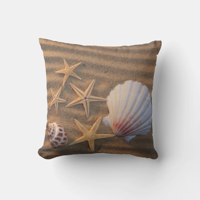 Coussin Coquilles et étoiles de mer de mer (Recto)