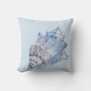 Coussin Coquilles marines bleues et blanches