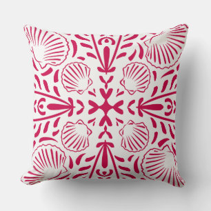 Coussin Coquilles roses rouges Corail Moderne Audacieux Ma