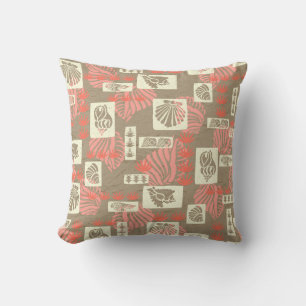 Coussin Coquilles sous-marines de la baie de Kua à Hawaï