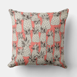 Coussin corail à ananas