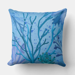 Coussin Corail bleu marine