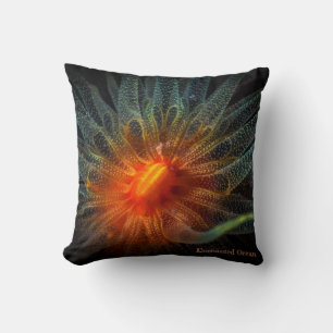 Coussin Corail coloré doux, Fleurs marines