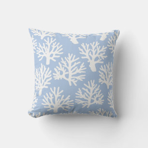 Coussin Corail Drift Blue Blanc