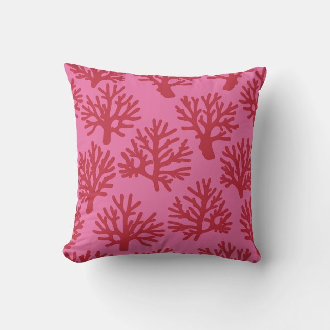 Coussin Corail Drift Rouge Rose (Recto)