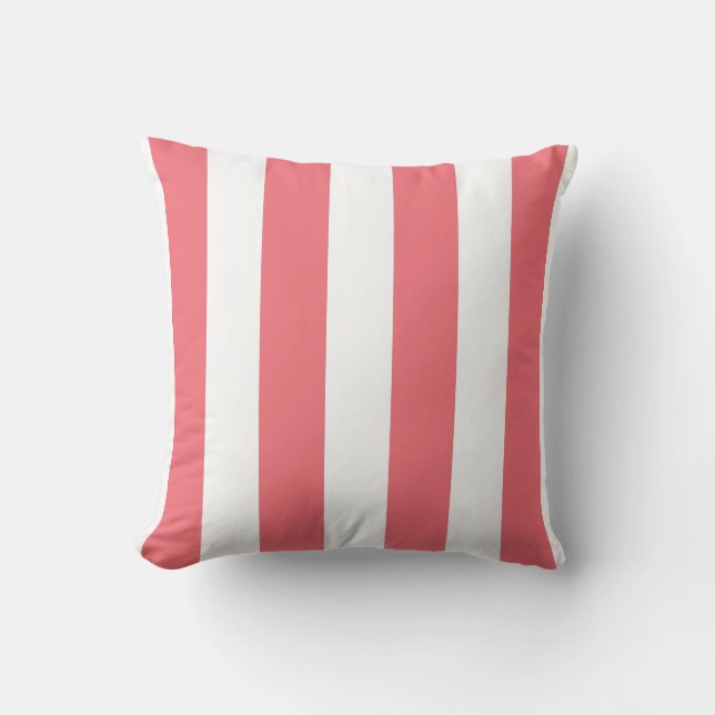 Coussin Corail et White Stried (Recto)