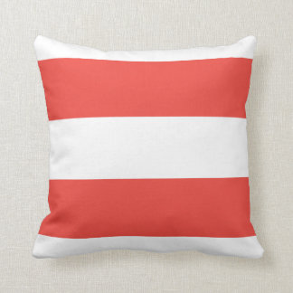 Coussin Corail et White Stripes