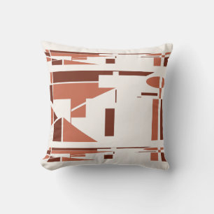 Coussin Corail foncé Brown MCM Sud-Ouest Look Abstrait