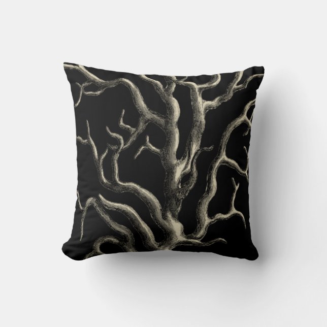 Coussin Corail noir et tan (Recto)