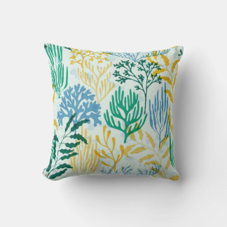 Coussin Corail Reef, Algues Motif sans mer.