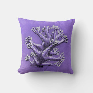 Coussin Corail Reef Purple Marine Biologie Art
