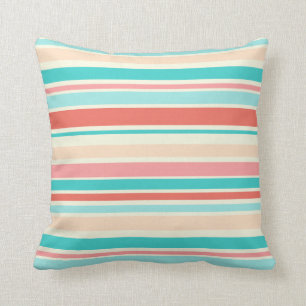 Coussin Corail Stripes d'Aqua