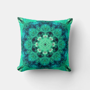Coussin Corail vert menthe