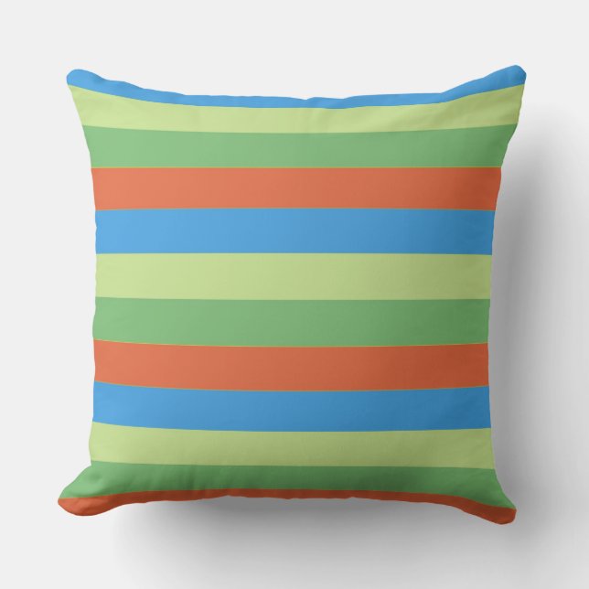 Coussin Coral Bleu Vert Grandes Modernes (Recto)