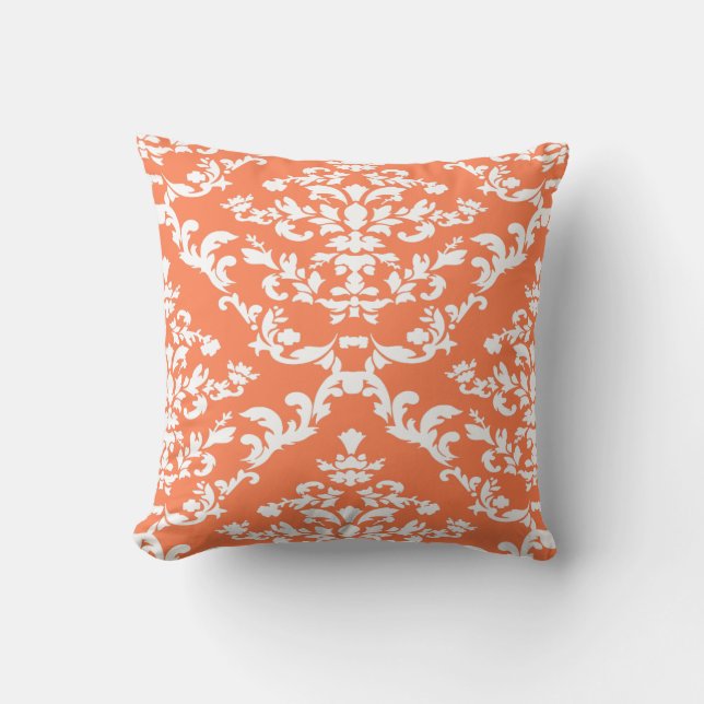 Coussin Coral Bold Damask @ Emporiomoffa (Recto)