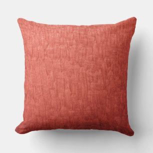 Coussin Coral Red Orange Brush Stroke Motif subtil