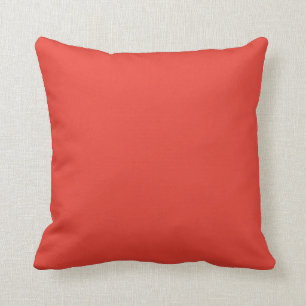 Coussin Coral rouge clair orange uni couleur Arrière - pl
