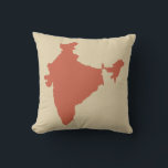 Coussin Coral Spice Moods Inde<br><div class="desc">Plan de l'Inde dans la palette de couleurs Spice Moods d'Emporio Moffa.</div>
