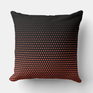 Coussin Coral Techno Dots Moderne Noir