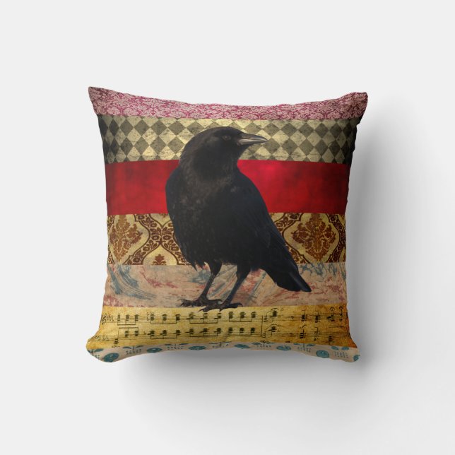 Coussin Corbeau éphémère (Recto)