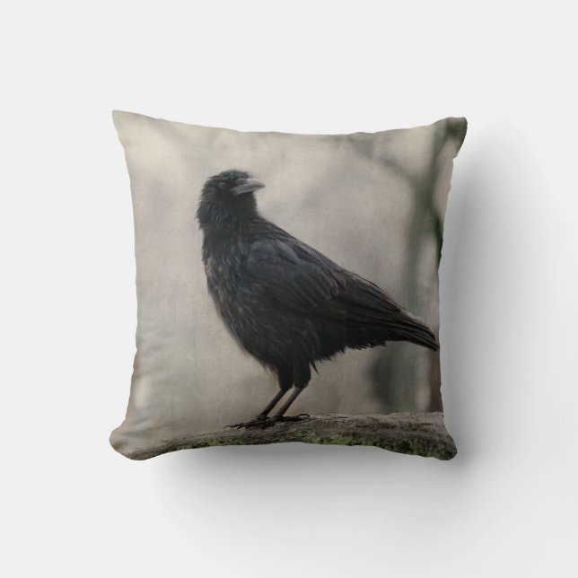 Coussin Corbeau foncé (Recto)