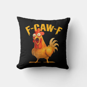 Coussin Corbeau Humour F-Caw-F Gothique Drôle Rétro Cool
